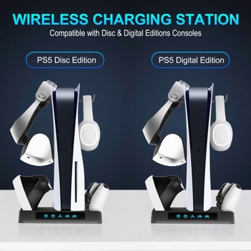 ЗАРЯДНАЯ СТАНЦИЯ ДЛЯ ОХЛАЖДАЮЩЕГО ВЕНТИЛЯТОРА PSVR2+DualSense+PS5