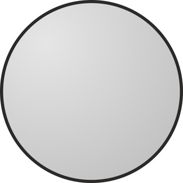 Зеркало Лофт круглое настенное в черной раме 100см