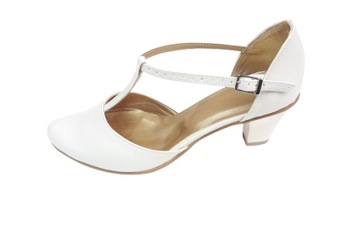 Buty ślubne CASANI słupek 37 śmietanka (ivory)