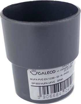 Galeco PVC Grafit 50mm mufa