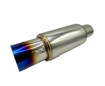 TŁUMIK KOŃCOWY ZE STALI NIERDZEWNEJ SPORTOWY BASOWY 76mm (3