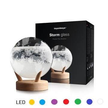 Глобус метеостанции, лампа химического барометра Фицроя, 7 цветов, светодиодный подарок