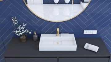 НАСТОЛЬНАЯ РАКОВИНА GOYA КОНГЛОМЕРАТ 60СМ REA