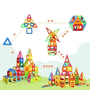 3D Магнитные блоки Развивающие игрушки с сумкой
