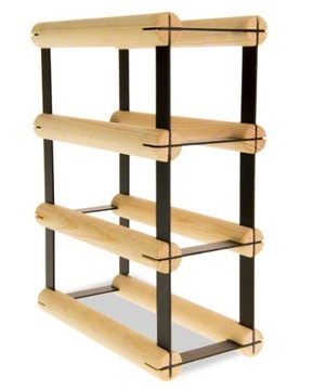 Stojak na wino regał na butelki PET metalowy stojak na wino loft 3 butelki