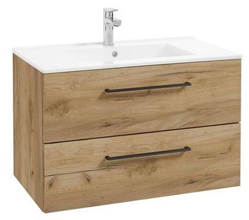 Szafka z umywalką wisząca Złoty Dąb Craft 80 cm