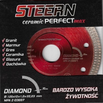 TARCZA DIAMENTOWA CERAMIC PERFECT 125X1,4MM STERN