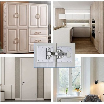 4 x КОМПЛЕКТ ДЛЯ РЕМОНТА ВЫРЫВАННЫХ ПЕТЛЕЙ РЕМОНТНАЯ ПЛАСТИНКА ДЛЯ МЕБЕЛИ