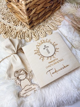 PAMIĄTKA CHRZTU CHRZEST PREZENT ANIOŁEK WZORY