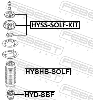 FEBEST HYSS-SOLF-KIT SADA OPRAVIT DRŽÁKY TLUMIČE