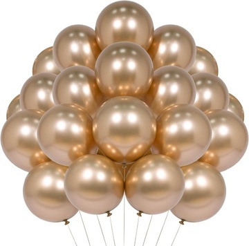 BALONY METALICZNE ŚLUB URODZINY szampańskie 100szt
