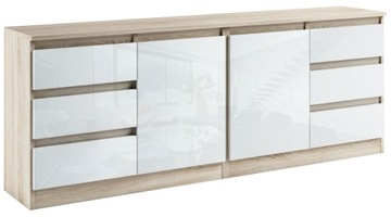 028-030 KOMODA/ZESTAW B2d6s/200cm - SONOMA / POŁYSK
