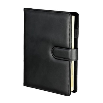 Planner dzienny premium czarny A5 z wymiennym wkładem magnetyczny Genua
