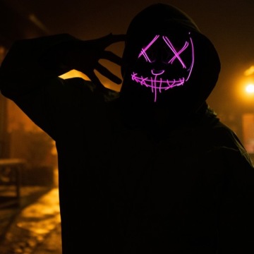 СВЕТОДИОДНАЯ МАСКА СВЕТЯЩАЯСЯ СВЕТОДИОДНАЯ ЧИСТКА ВЕЧЕРИНКИ НА ХЭЛЛОУИН