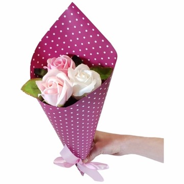 Букет мыльных роз, ароматные мыльные цветы, 37 см, ПОДАРОК ​​на ЖЕНСКИЙ ДЕНЬ