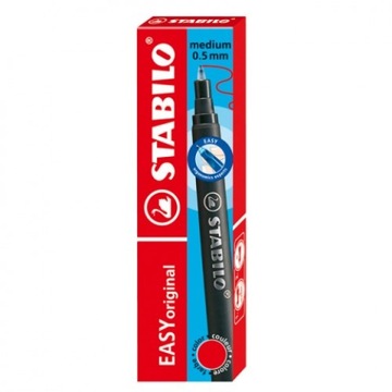 Wkłady pióro kulkowe Stabilo 0.5 mm czerwone 3 szt - doskonałe do zadań