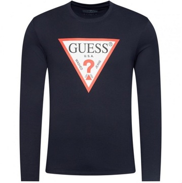 Guess koszulka longsleeve męska granat oryginał M1RI31I3Z11 S