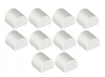 LEGO 49307 SLOPE Skos Curved 1X1 Biały 50 szt