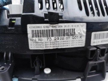 MERCEDES-BENZ E-CLASS PŘÍSTROJOVÁ DESKA / TACHOMETR E 220 BLUETEC DIESEL 2016