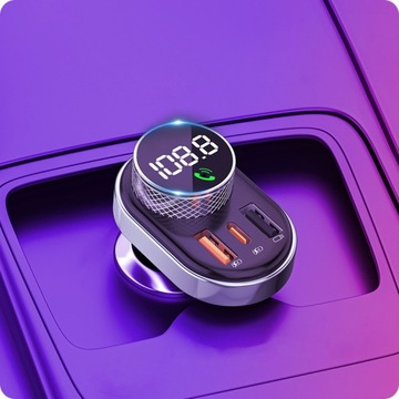 ŁADOWARKA SAMOCHODOWA 2 USB USB-C 30W TRANSMITER