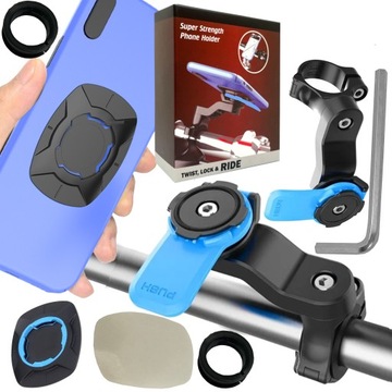 UCHWYT STOJAK NA ROWER MOTOR TWIST LOCK DO TELEFONU GEAR REGULOWANY MTB