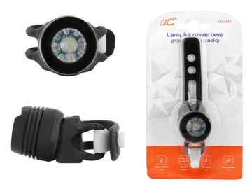 СВЕТОДИОДНАЯ ПЕРЕДНЯЯ ВЕЛОСИПЕДНАЯ ФАРА 1ВТ С ЧЕРНОЙ ПОЛОСОЙ