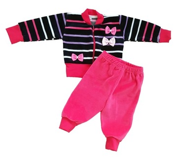 DRES DZIECIĘCY KOMPLET BLUZA WELUR ŚWIĘTA r. 74