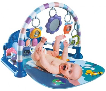 DUŻA EDUKACYJNA MATA DLA MALUSZKA INTERAKTYWNA Z ZABAWKAMI + PIANINKO