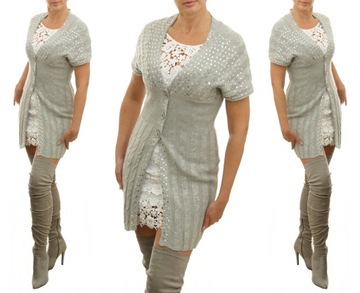 Luksusowy elegancki sweter wełniany z kaszmirem idealny na Święta 708#