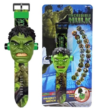 ZEGAREK HULK 3D Z PROJEKTOREM RZUTNIK SUPERBOHATER