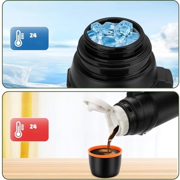 БОЛЬШОЙ ТУРИСТИЧЕСКИЙ ВАКУУМНЫЙ ТЕРМОС ДЛЯ КОФЕ И ЧАЯ 2500МЛ СТАЛЬ