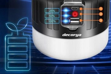 Светодиодный походный фонарь с Powerbank для рыб