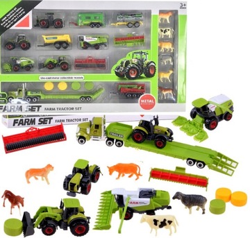 Zestaw maszyn rolniczych traktor kombajn przyczepa