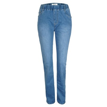 SPODNIE DAMSKIE JEANS PROSTE ELASTAN na GUMCE 52