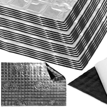 WYGŁUSZENIE DRZWI SAMOCHODOWYCH 10 MAT BUTYL + ALUMINIUM ZESTAW 0,93M2