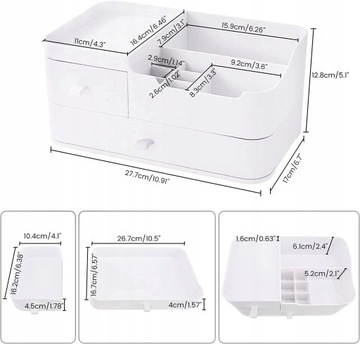 ORGANIZER szkatułka na KOSMETYKI BIŻUTERIĘ PĘDZLE