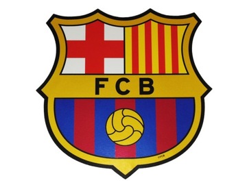 FC BARCELONA DUŻA NAKLEJKA KLUBOWA XL HERB