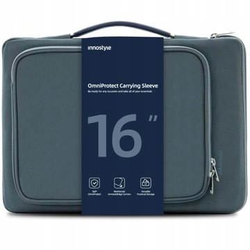 INNOSTYLE TORBA NA LAPTOPA 15 6 16 WODOODPORNA ETUI CASE OMNIPROTECT SZARA