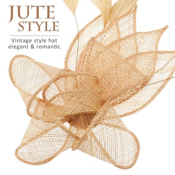 KOKTAJLOWA CZAPKA DAMSKA FASCYNATOR DO WŁOSÓW