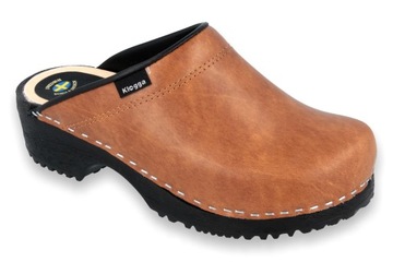 Solidne CHODAKI DREWNIAKI KLOGGA BRĄZ spody PU 40