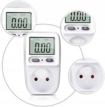 INTERTEK ЦИФРОВОЙ ИЗМЕРИТЕЛЬ ПОТРЕБЛЕНИЯ ЭЛЕКТРОЭНЕРГИИ JGQ02S-01 ВАТТМЕТР 2 шт.