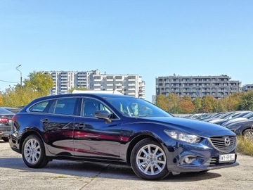 Mazda 6 III Kombi Facelifting 2.2 SKYACTIV-D I-ELOOP 150KM 2016 MAZDA 6 kombi 2.2 D 150 KM Automat, Hak, Nawigacja, 2x Klucz, Rej 2017