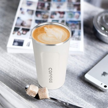 KUBEK TERMICZNY COFFEE KAWA TERMOS SZCZELNY NA KAWĘ HERBATĘ SMART 510ML