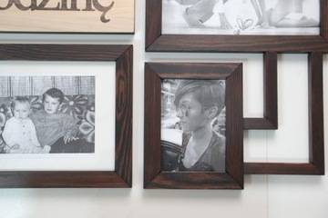 Галерея Деревянный мультирамка Фоторамка Фото Подарок