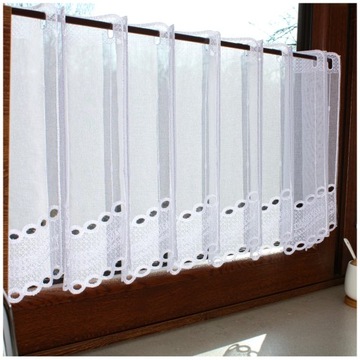 Заздростка Этамин Белая Штора Вышивка Для Кухни Для Комнаты, высота 70 см