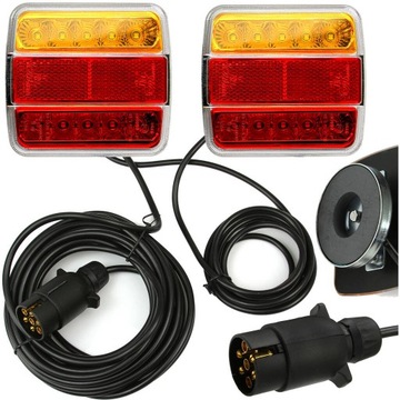 ZESTAW ŚWIATEŁ PRZYCZEPKI SAMOCHODOWEJ LED KOMPLET