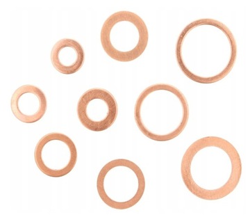 НАБОР МЕДНЫХ ШАЙБ ИЗ 200 ШТ. МЕДНАЯ ШАЙБА