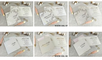 Zaproszenia Ślubne Na Ślub Złocone Glamour Geometr