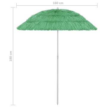 PARASOL PLAŻOWY, ZIELONY, 180 CM