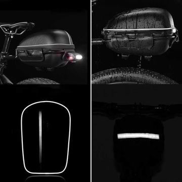 Седельная сумка Rockbros + ручка, вместительная, жесткая, устойчивая.